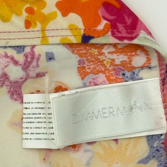 NWT Zimmermann Chelsea Tarzan One Shoulder Floral Bikini - Top 6 Bottoms 10 - Picture 9 of 12